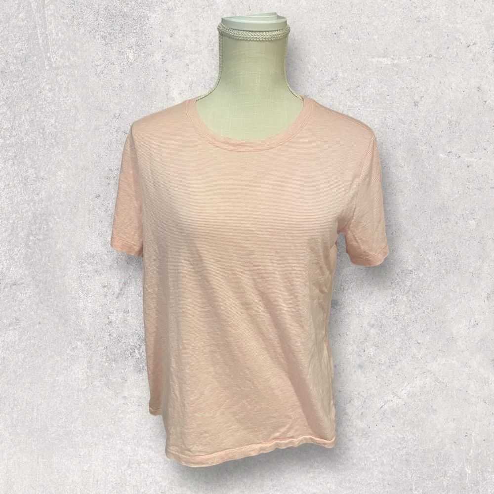 Splendid | EUC Women’s Striped Pink & White Short Sleeved T-shirt Size Medium M